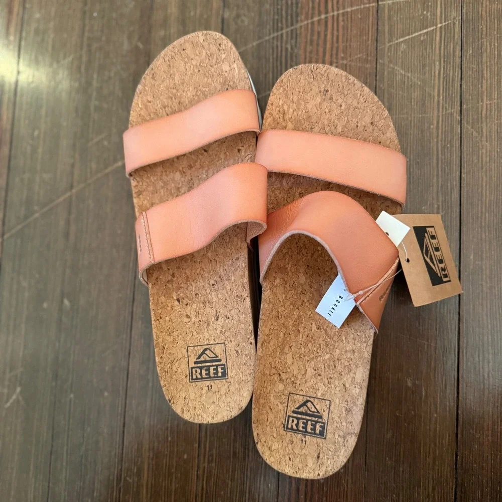 Reef Cushion Vista Hi Sandal Natural Women's Size‎ 11